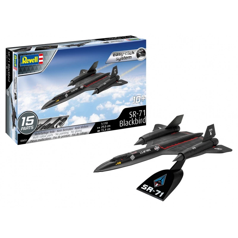 Revell 1/110 schaal Lockheed SR-71 Blackbird Easy Click modelbouwpakket
