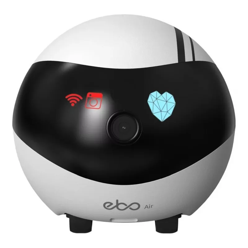 ENABOT Ebo Air AI-robot wit en zwart