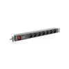 LANBERG PDU-07E-0200-IEC-BK PDU 1U 10A 7 stopcontacten Frans 2m zwart