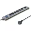 Overspanningsbeveiliging Qoltec 50167 grijs 8 AC-stopcontacten 230V 1,8m
