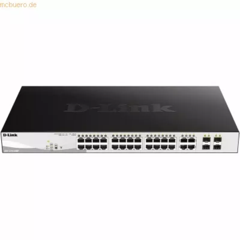 D-Link DGS-1210-28MP/E netwerkswitch managed L2 Gigabit Ethernet (10/100/1000) Power over Ethernet (PoE) 1U zwart, grijs