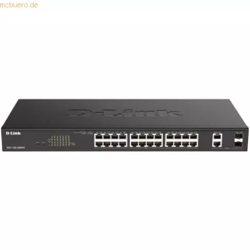 D-Link DGS-1100-26MPV2/E netwerkswitch Managed L2 Gigabit Ethernet (10/100/1000) Power over Ethernet (PoE) zwart