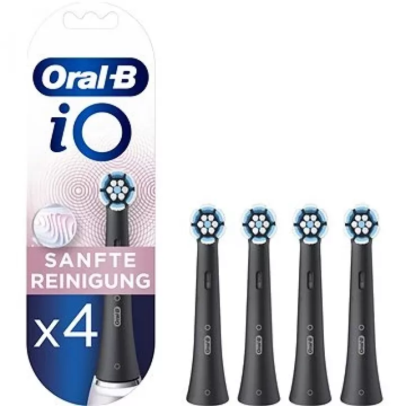 Opzetborstels Oral-B iO Gentle Care — 4-pack, zwarte vervangborstels