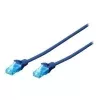 Digitus 0,25m Cat5e U/UTP netwerkkabel blauw U/UTP (UTP)