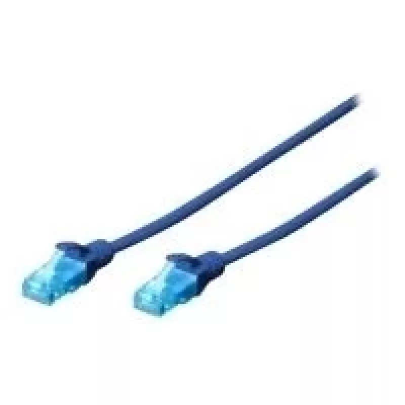 Digitus 0,25m Cat5e U/UTP netwerkkabel blauw U/UTP (UTP)