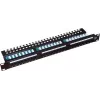 Alantec PK013 patchpaneel 19" 1U, 24x RJ-45, Cat5e UTP, LSA, met plank, zwart