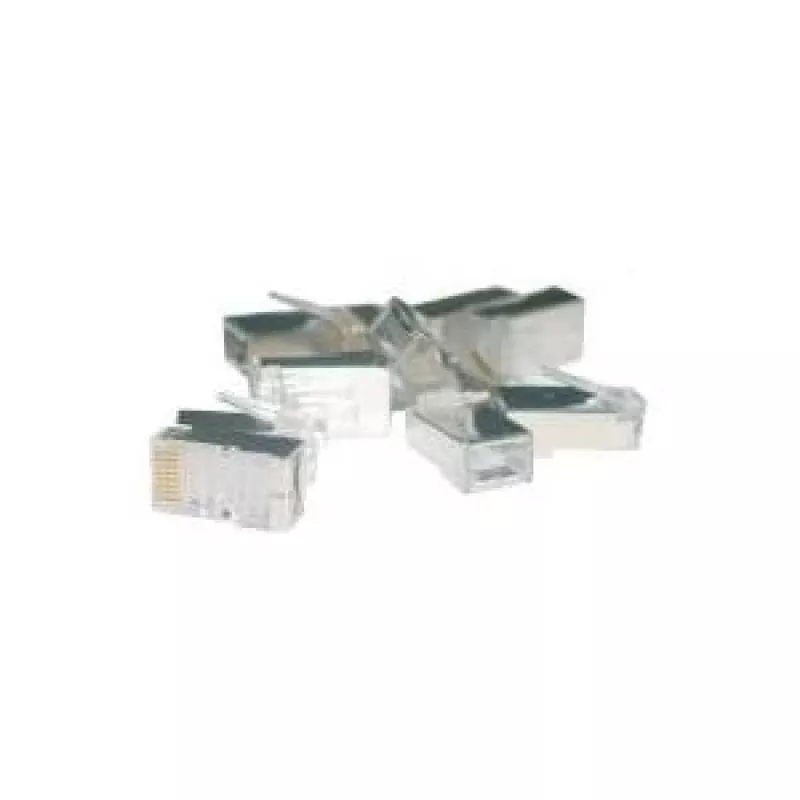 RJ45-stekker afgeschermd cat.6 universeel draad/soepele kern 8P8C 100 stuks