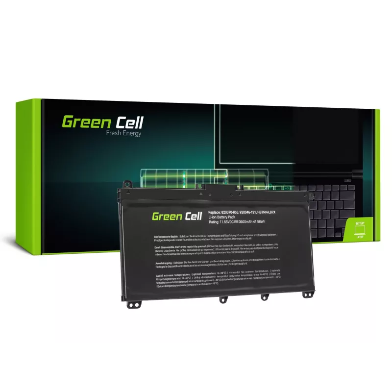 Batterij Green Cell HP145 voor HP Pavilion (LiPo 3600 mAh, 11,55 V, zwart)