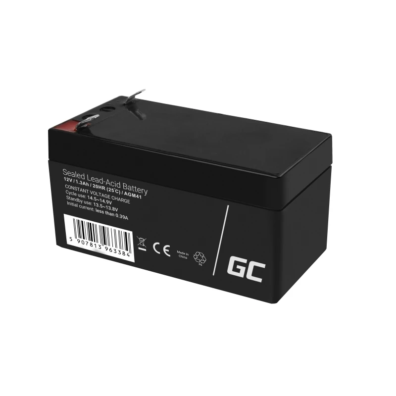 Batterij AGM VRLA 12V 1,3Ah onderhoudsvrij
