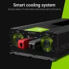 Auto-omvormer Green Cell INV21 6000 W, 24V DC-AC, 230V uitgang, 2x USB PD, actieve koeling, afneembare DC-stekkers, zwart