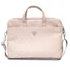 Guess 4G Triangle Logo laptoptas 16 rosé pink saffiano - GUCB15P4TP