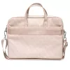 Guess 4G Triangle Logo laptoptas 16 rosé pink saffiano - GUCB15P4TP