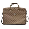 Laptoptas GUESS GUCB15P4TW 16 inch bruin saffiano met 4G-driehoeklogo
