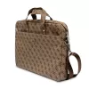 Laptoptas GUESS GUCB15P4TW 16 inch bruin saffiano met 4G-driehoeklogo