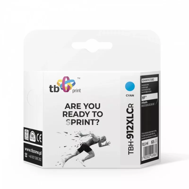 Inktcartridge TB compat. S HP OfficeJet Pro 8025 912XL, CY gereviseerd