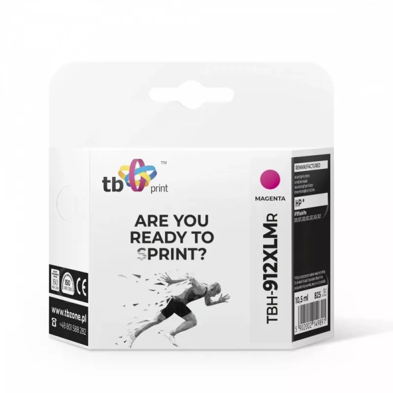 Inktcartridge TB compatibel met HP OfficeJet Pro 8025 912XL, MA gereviseerd.