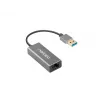 Natec Cricket NNC-1924 USB 3.0 Type-A naar RJ45 Ethernet-adapter, 1000 Mbit/s, kabel van 15 cm, zwart