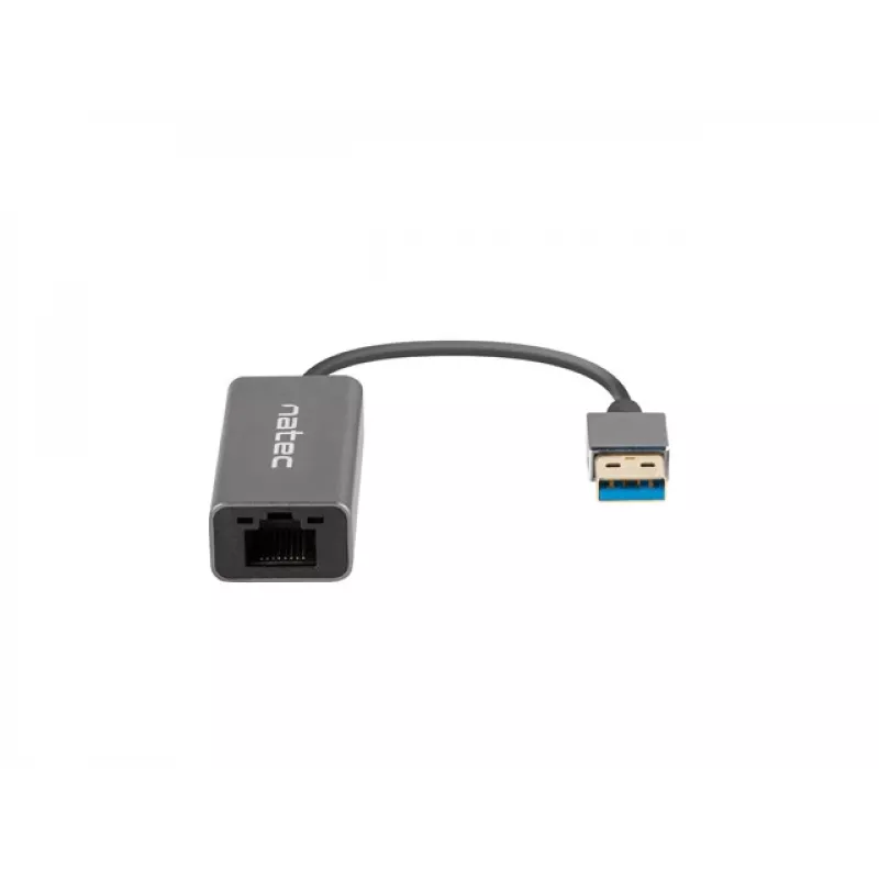 Natec Cricket NNC-1924 USB 3.0 Type-A naar RJ45 Ethernet-adapter, 1000 Mbit/s, kabel van 15 cm, zwart