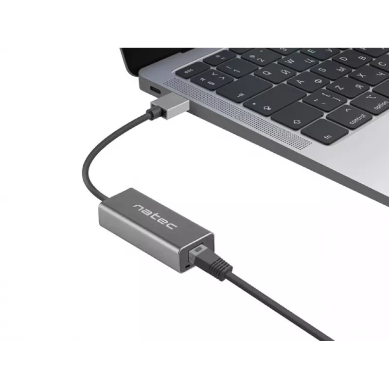 Natec Cricket NNC-1924 USB 3.0 Type-A naar RJ45 Ethernet-adapter, 1000 Mbit/s, kabel van 15 cm, zwart