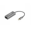Natec Cricket NNC-1925 USB-C 3.1 Gen 1 naar RJ45 Ethernet-adapter, 1000 Mbit/s, kabel van 15 cm, aluminium, grijs