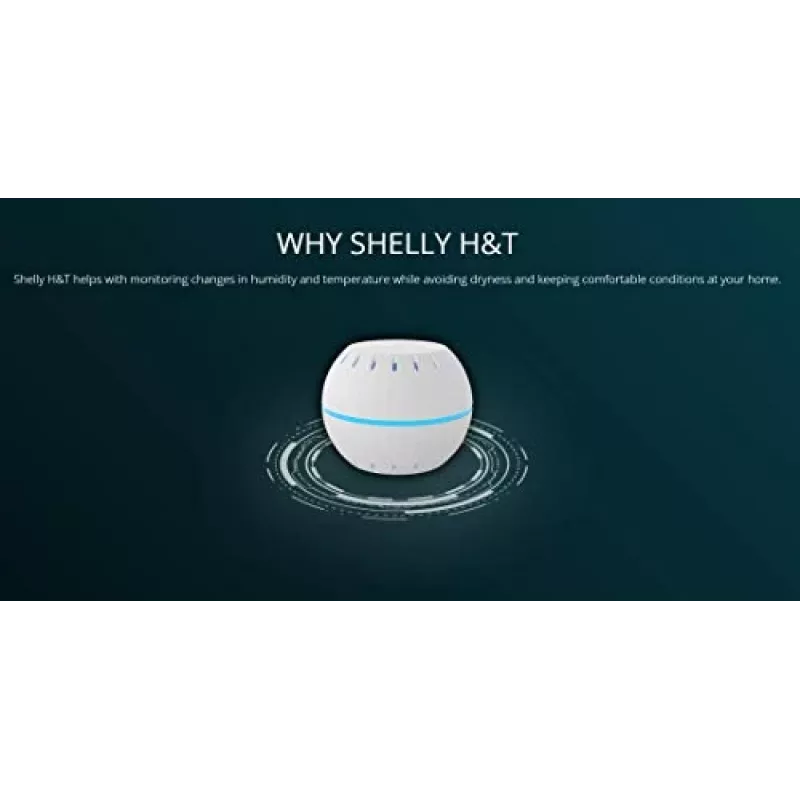 Shelly H&T wifi-temperatuur- en vochtigheidssensor, op batterij, zwart