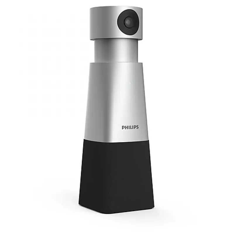 Philips PSE0550 SmartMeeting draagbare 4K-videoconferentiecamera met ingebouwde microfoon, 30 fps, USB, zwart/zilver