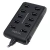 Logilink UA0125 USB-hub 10-poorts USB2.0 met voeding 3.5A, | Logilink