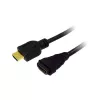 LogiLink CH0057 high-speed HDMI-verlengkabel met Ethernet, HDMI 1.4, A male – A female, 4K/30, vergulde contacten, 3 m, zwart