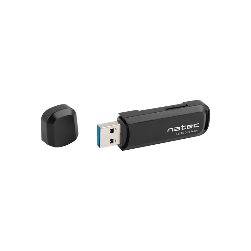 Kaartlezer NATEC Scarab 2 USB 3.2 Gen 1 Type-A — microSD-/SD-ondersteuning, 5000 Mbit/s, zwart
