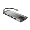 NATEC Fowler Plus USB Type-C zwart grijs MicroSD SD hub