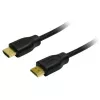 LogiLink CH0053 high-speed HDMI-kabel met Ethernet, HDMI 1.4, A male – A male, 4K/30, vergulde contacten, 10 m, zwart