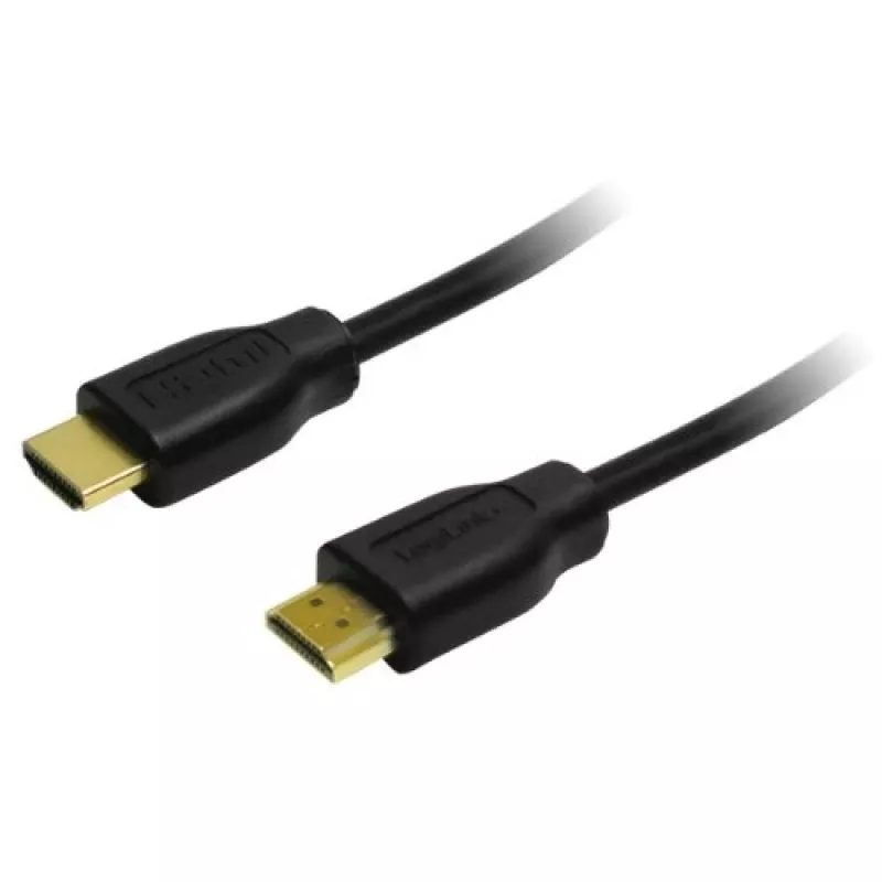 LogiLink CH0053 high-speed HDMI-kabel met Ethernet, HDMI 1.4, A male – A male, 4K/30, vergulde contacten, 10 m, zwart