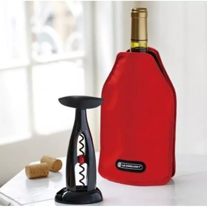 Le Creuset wijnfleskoelhouder - rood