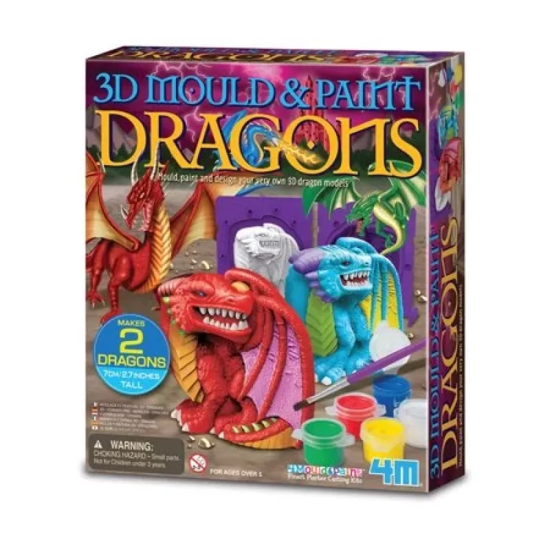 Creatieve set Gieten & Schilderen - Draak