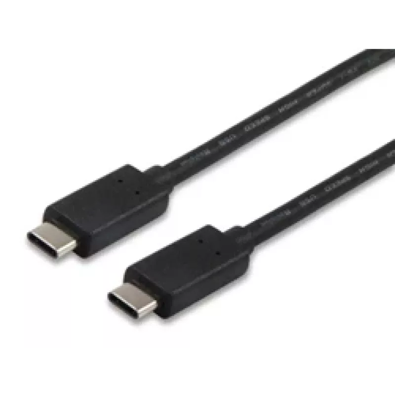 Equip USB 2.0 Type-C kabel, 1m, 1 m, USB C, USB C, USB 2.0, male/male, zwart