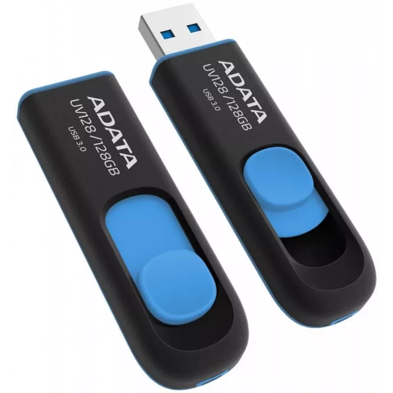 ADATA DashDrive UV128 128GB USB-flashstation USB Type-A 3.2 Gen 1 (3.1 Gen 1) zwart, blauw