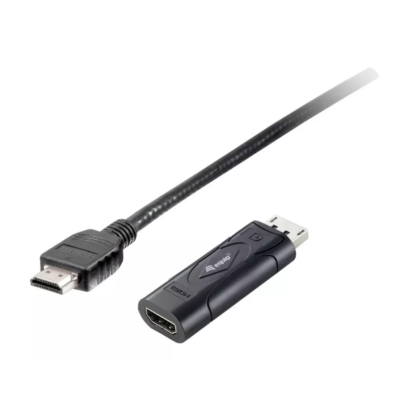 Equip DisplayPort naar HDMI adapter, 0,2 m, DisplayPort, HDMI, stekker, bus, 1920 x 1080 pixels