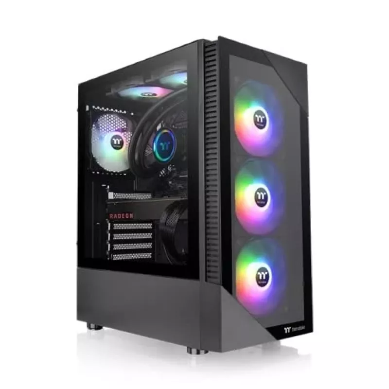 PC-behuizing Thermaltake View 200 TG ARGB Midi Tower zwart