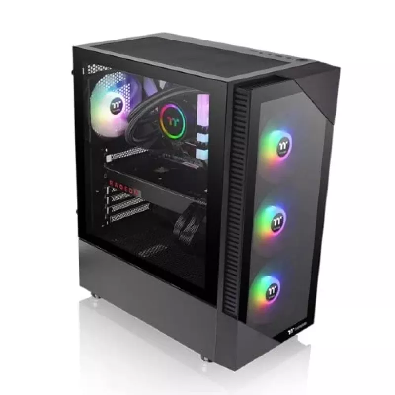 PC-behuizing Thermaltake View 200 TG ARGB Midi Tower zwart