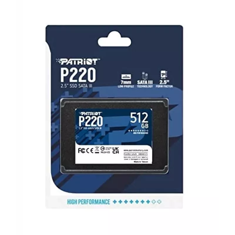 Patriot Memory P220 512 GB SSD, 2,5″, SATA III (P220S512G25)