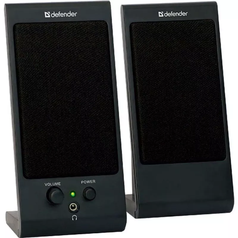 Desktop-/plankluidspreker DEFENDER SPK-170 2.0, 4 W RMS, bekabeld USB 5 V, 3,5 mm, zwart