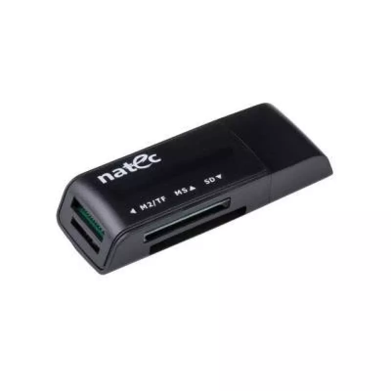 Natec MINI ANT 3 USB 2.0 kaartlezer (SD, SDHC, MMC, M2, microSD), zwart (NCZ-0560)