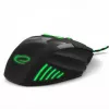 Bedrade gaming-muis ESPERANZA EGM201G — rechtshandig, optisch 2400 DPI, 7 knoppen, USB Type-A, 1,5 m kabel, zwart/groen