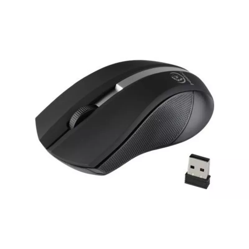 Rebeltec draadloze optische muis, GALAXY zwart/zilver, rubberen oppervlak