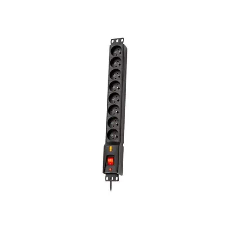 Overspanningsbeveiliging stekkerdoos LXARM810, 8x 230V, 5m, zwart