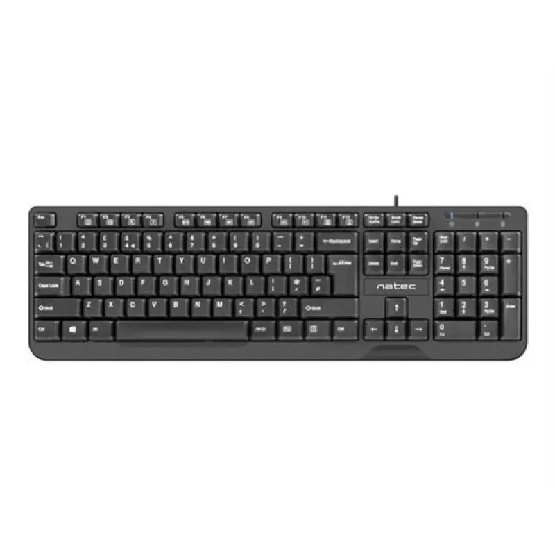 NATEC toetsenbord TROUT SLIM USB, US-layout, zwart