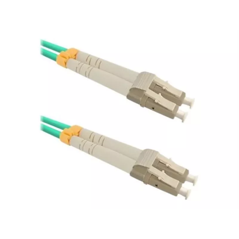 Qoltec - patchkabel - LC/UPC multimode (M) naar LC/UPC multimode (M) - 1 m - glasvezel - duplex - 50/125 micrometer - OM3 - halogeenvrij