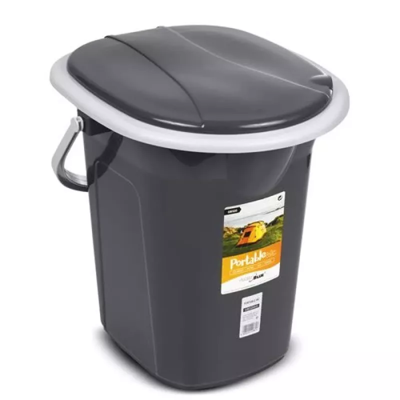Draagbare toiletemmer GreenBlue GB320AG — lichtgewicht toeristenmodel, compacte draagbare afvalbak