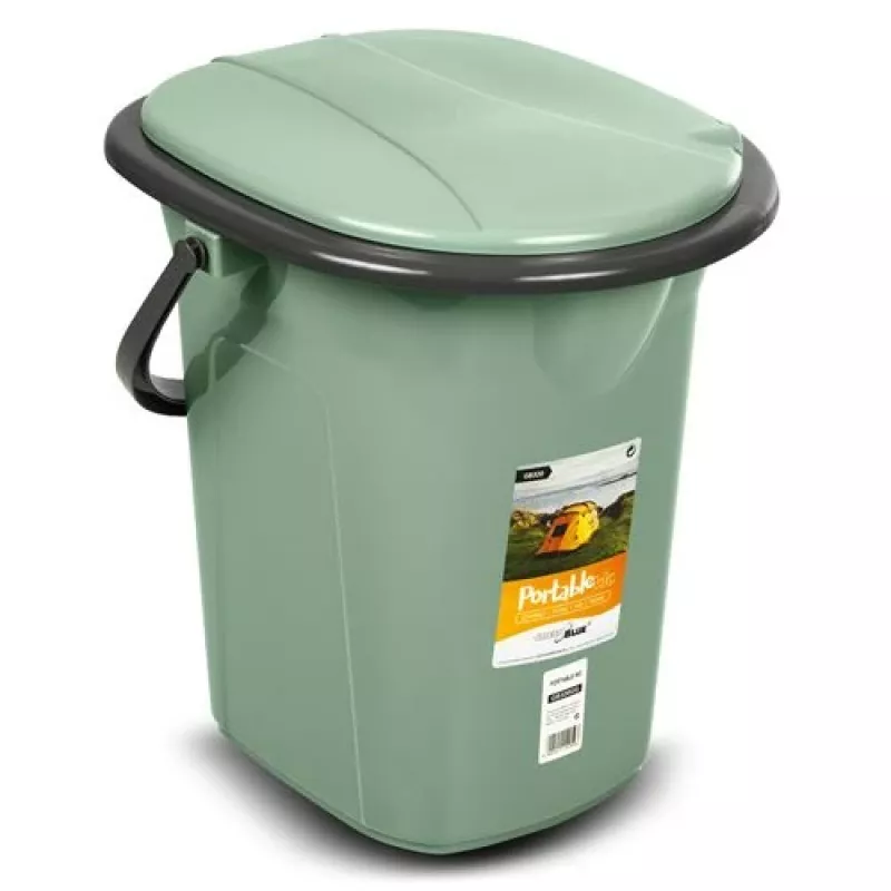 Draagbare toiletemmer GreenBlue GB320GG — lichtgewicht draagbare toiletemmer, model GB320GG