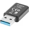 Lanberg NC-1200-WI AC1200 dualband USB 3.0-wifi-adapter, 2 interne antennes, zwart